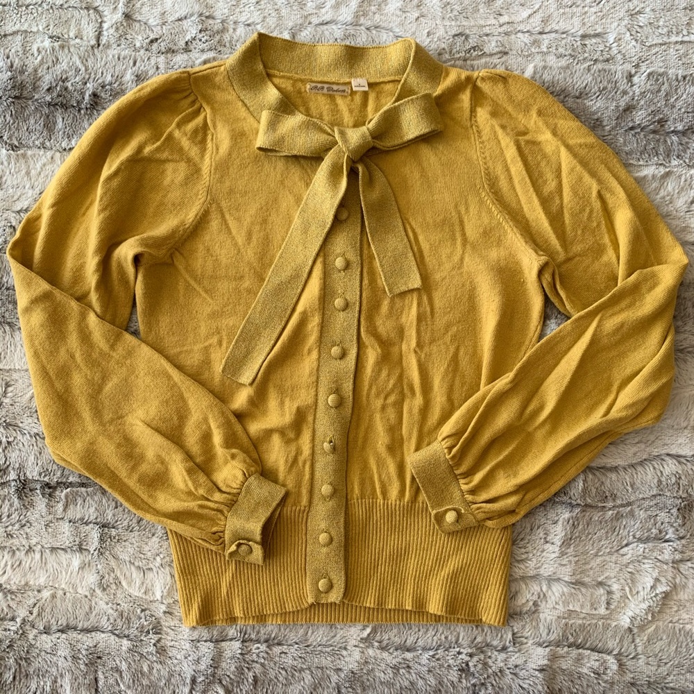 BB Dakota Yellow button up sweater